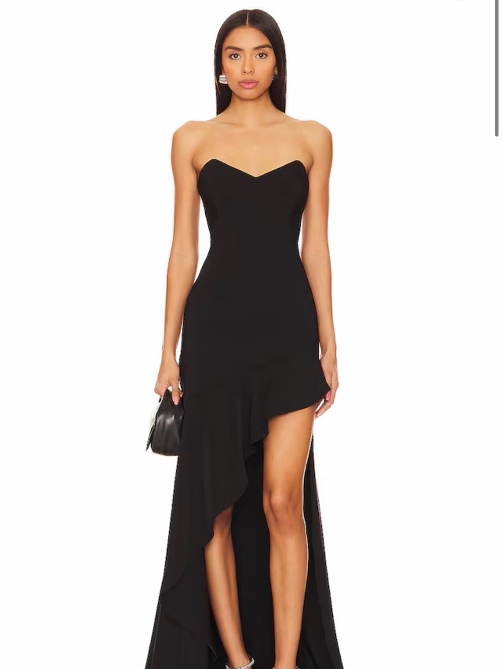 NBD Desirae Asymmetrical Dress in Black